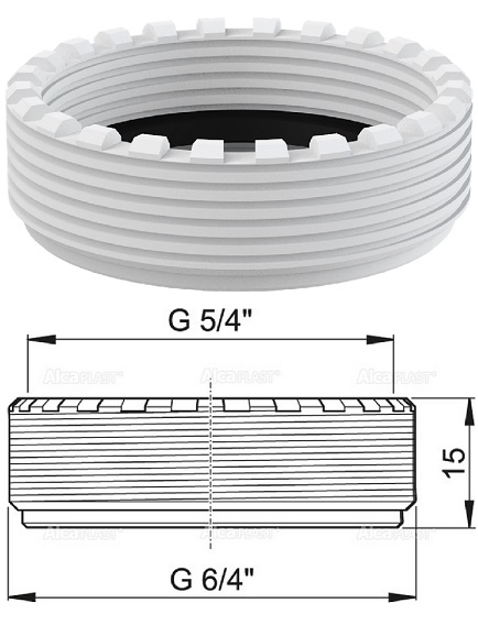 �������� ����������-������� ��������/���������� ������ 5/4"x6/4" AlcaPLAST �� �������� �����������