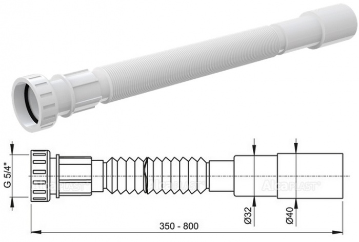 �������� ������ ����� (�����) 5/4"x32/40 AlcaPLAST �� �������� �����������